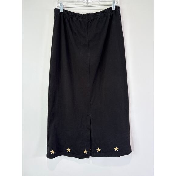 Quacker Factory‎ Womens Star Embellished Top and Skirt Set Size M Black Nautical - Picture 6 of 10